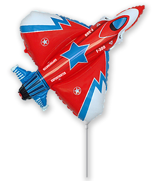 FM фигура 902692 Истребитель красный МИНИ 14" фольгированный шар