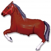 FM фигура 902625 Лошадь темно-коричневая МИНИ 14" фольгированный шар