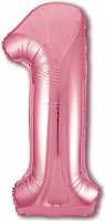Agura Цифра 1 Slim Розовый Фламинго 754474 Фольга в упаковке