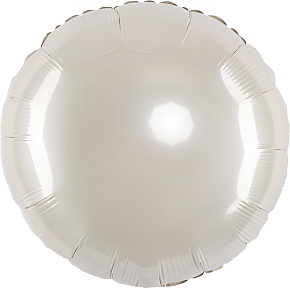 FM 18" круг Сатин Кремовый без рисунка фольгированный шар