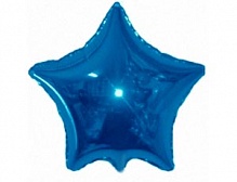 FM 18" звезда Синяя без рисунка фольгированный шар