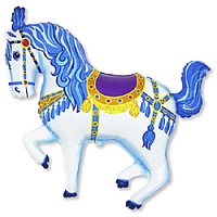 FM фигура 902693 Лошадь Цирковая синяя МИНИ 14" фольгированный шар