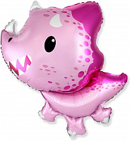 FM фигура 902858 Динозаврик Трицератопс Розовый МИНИ 14" фольгированный шар 