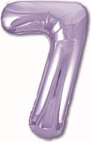 Agura Цифра 7 Slim Пастельный фиолетовый 755235 Фольга в упаковке